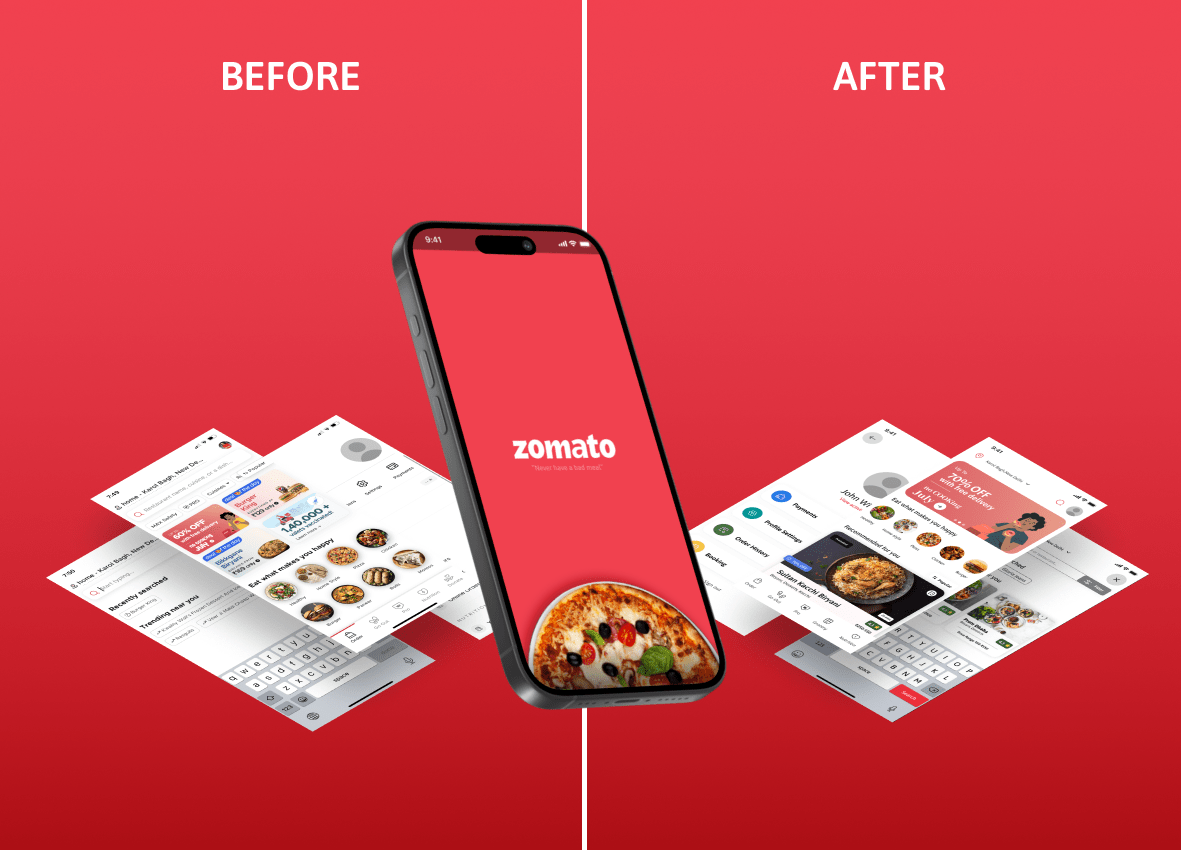  Zomato UI/UX case-study Banner